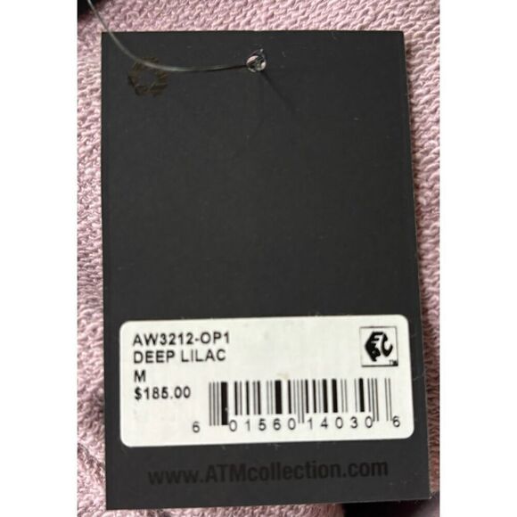 ATM Anthony Thomas Melillo French Terry Shorts in  Lavender NWT Size Medium - Picture 9 of 9